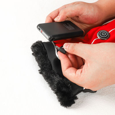 빨간 겨울 야외 승차 4000mAh 배터리 뜨거워지 겨울 글러브는 긴 장갑 여자들을 가열시켰습니다