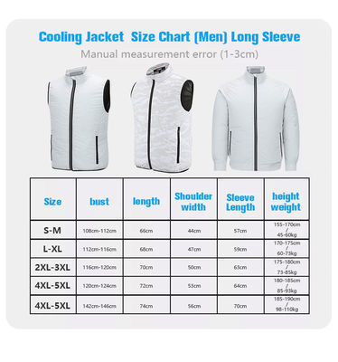 작업복 5V 선풍기 냉각 조끼 XXL XXXL 냉방장치를 하 조끼 백색